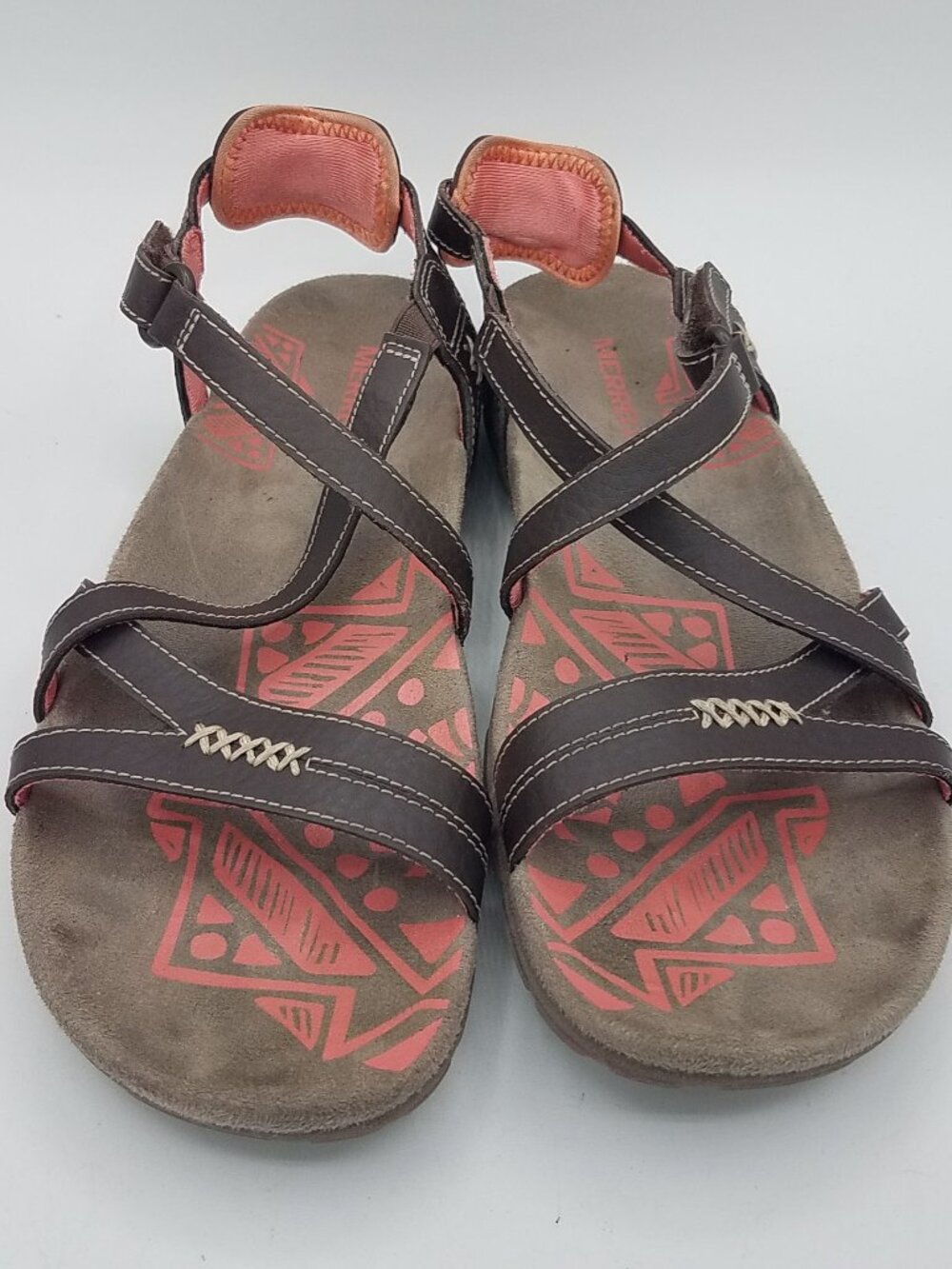 Merrell Sandspur Sport Sandals Womens 7 Cocoa Coral Strappy Shoes J289634C
